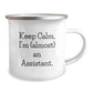 Funny 'Keep Calm, I'm (almost) An Assistant' Assistant Gifts from Friends, Coworkers, or Family on Birthday Unique Gifts for Assistant - Image 2