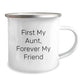 Funny Christmas Unique Gifts from Family - First My Aunt, Forever My Friend Engraved Camping Mug for Aunt - 12 oz Stainless Steel - Image 2