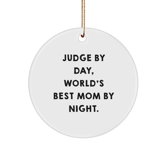 Funny Judge Circle Ornament Gifts from Friends Family for Christmas Unique Ideas - Image 1