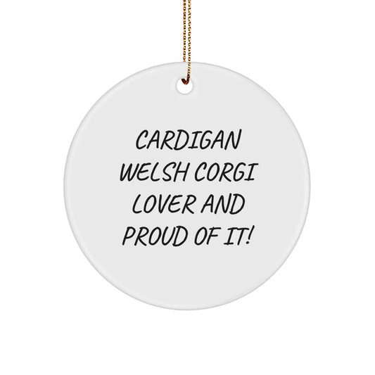 Cardigan Welsh Corgi Dog Lover Funny Christmas Unique Gifts from Friends for Men, Women, Family, Circle Ornament, Cardigan Welsh Corgi Dog Gifts, Welsh Corgi Dog Lover, Corgi Dog Lover - Image 1