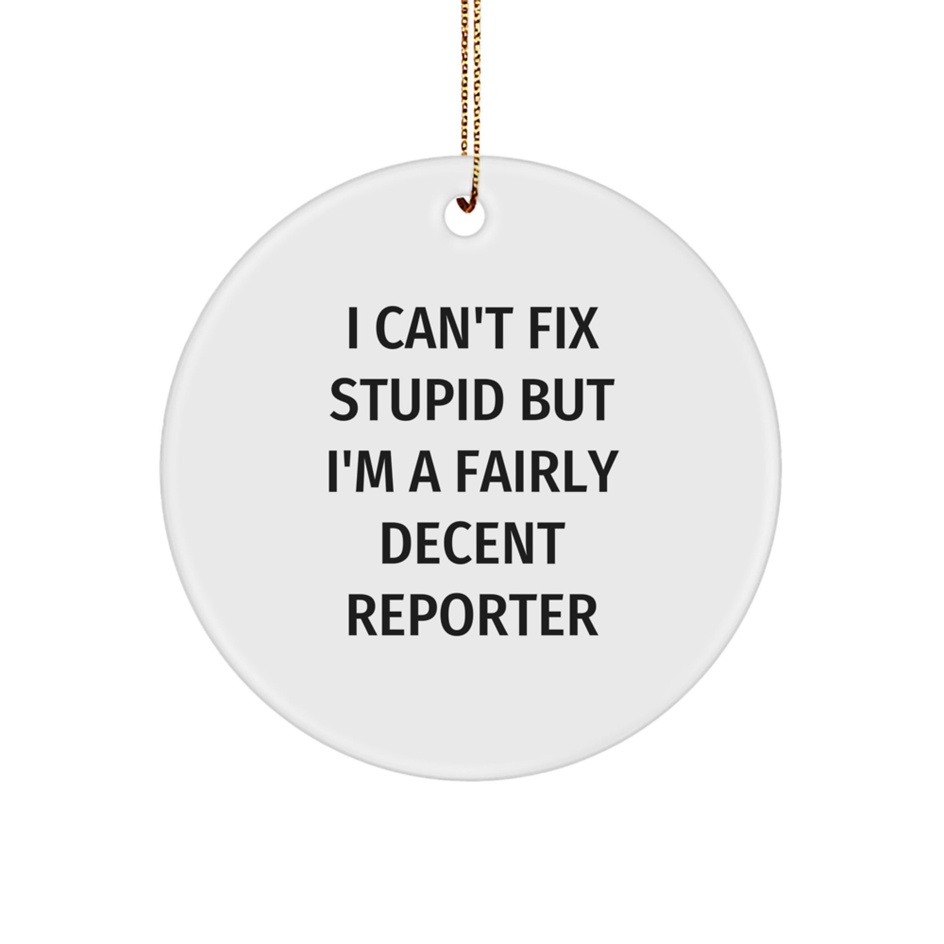 Funny Reporter Gifts for Men or Women - Christmas Unique Ornaments with a Touch of Sarcasm, Gifts from Friends, Coworkers, or Family - Image 1