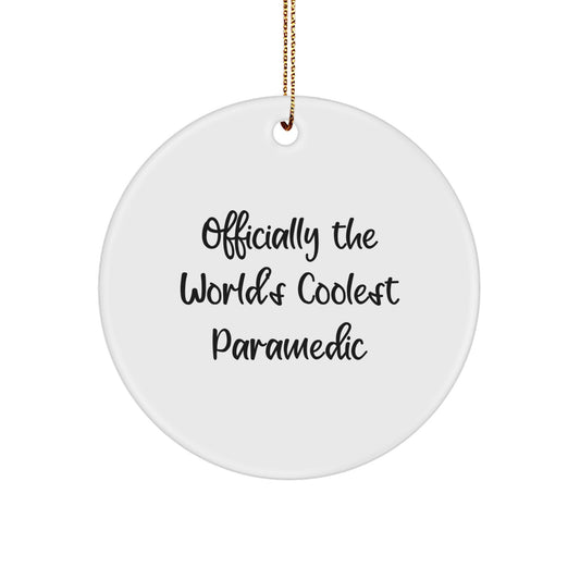 Unique Rescue Worker Gifts from Friends for the World's Coolest Rescue Worker, Christmas Ornament Circle, Funny Rescue Worker Quote - Image 1
