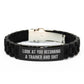 Trainer Gifts from Friends Funny Quote Glide lock Clasp Birthday Jewelry, Adjustable Silicone Stainless Steel Black Men's Trainer Accessories, Trainer Quote Jewelry for Women Coworkers - Image 1