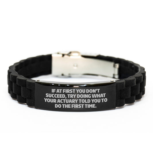 Funny Actuary Gift Ideas, Glide lock Clasp Bracelet, Christmas Unique Gifts from Friends, for Men Women Actuary - Image 1