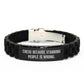 Funny Chess Gifts for Men from Friends - Glide lock Clasp Black Stainless Steel Silicone Adjustable Birthday Unique Gift - Image 1