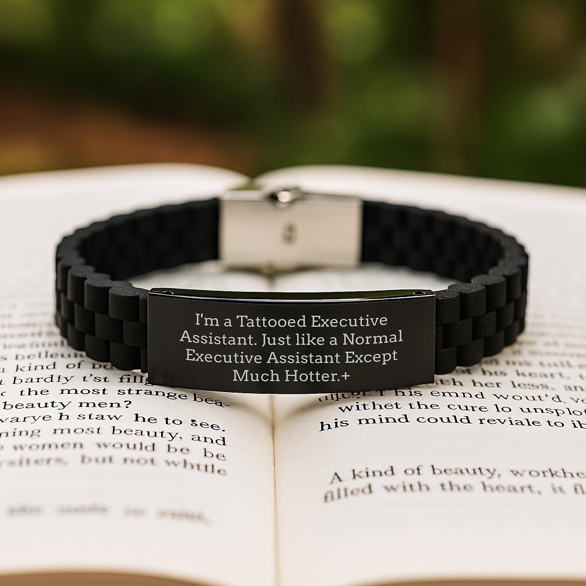 Executive Assistant Gifts Funny Quote Glide lock Clasp Bracelet, Gifts from Friends for Executive Assistant, Unique Graduation Gifts for Men and Women - Image 2