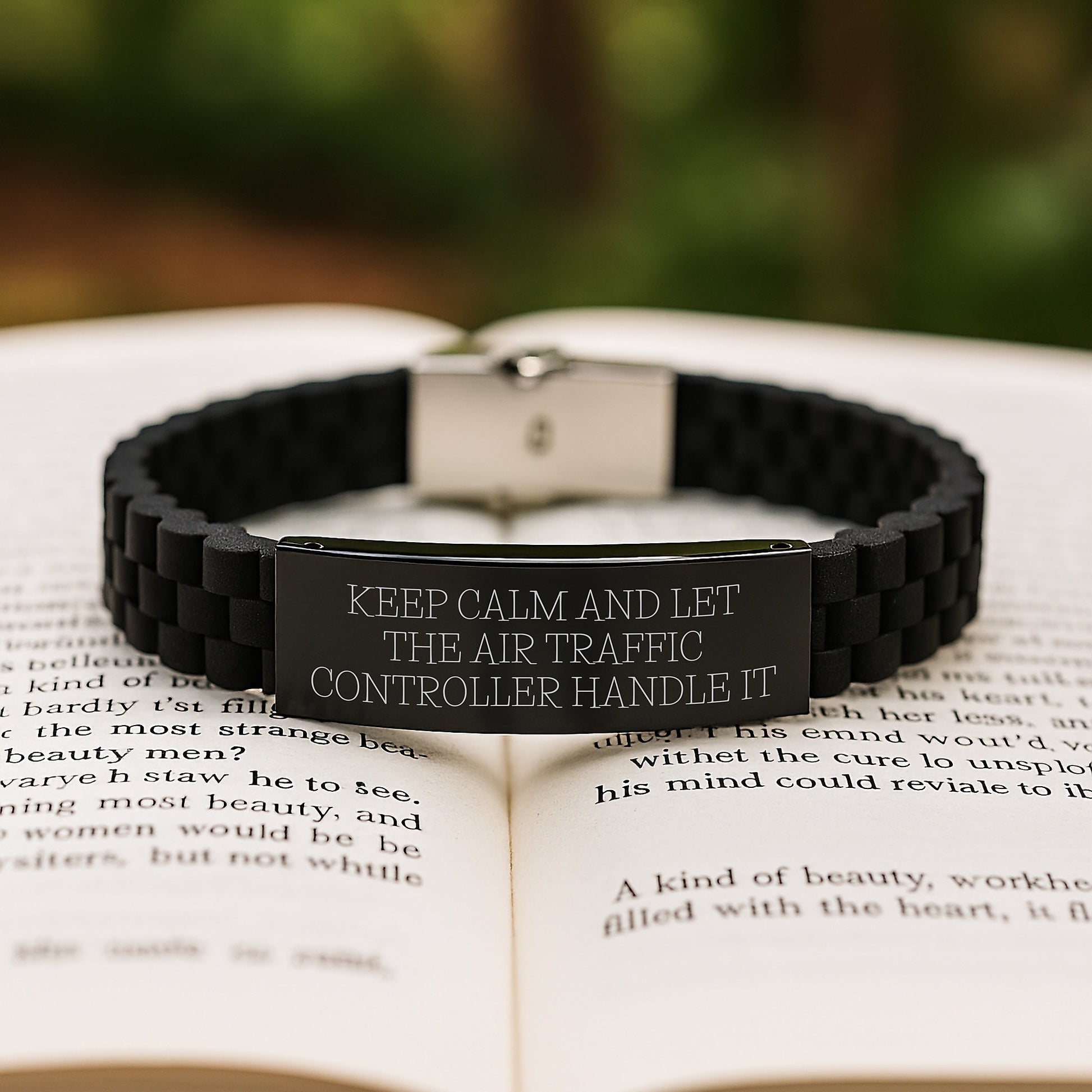 Funny Air Traffic Controller Gifts from Friends - Keep Calm And Let The Air Traffic Controller Handle It, Glide lock Clasp Birthday Unique Gift for Men, Women, or Coworkers - Image 2