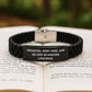 Gifts from Friends and Family for the Amazing Concierge Men, Dream Big Work Hard Inspirational Quote Glide lock Clasp Bracelet Black Christmas Unique - Image 2