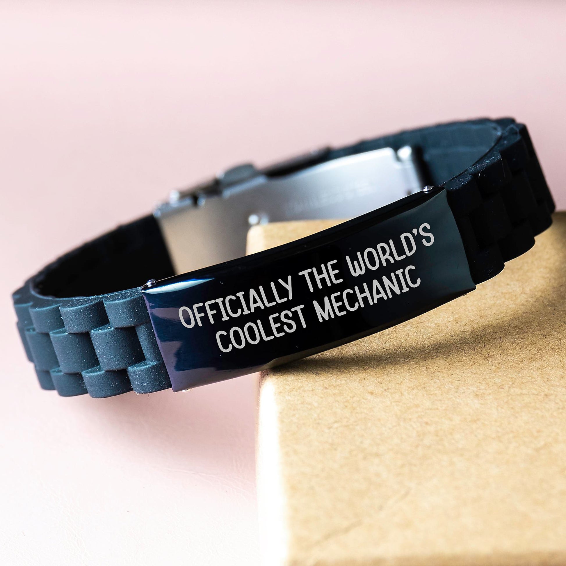 Funny Mechanic Gifts from Friends - Officially The World's Coolest Mechanic Glide lock Clasp Bracelet for Men, Women, Graduation Unique Gifts - Image 3