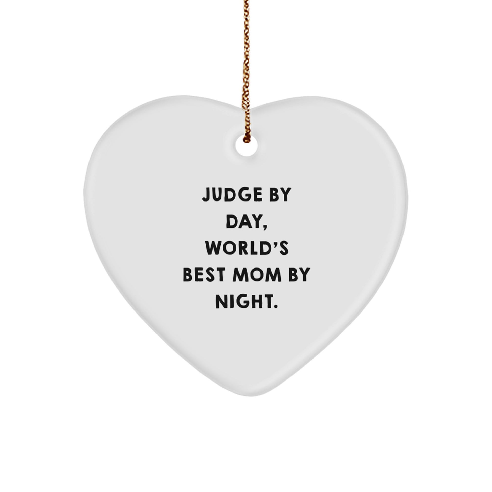 Funny Judge Heart Ornament Gifts from Men to Women for Christmas Unique Gifts - Image 1