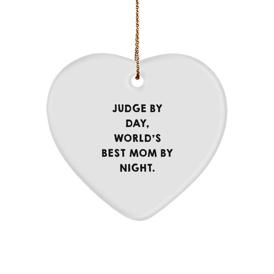 Funny Judge Heart Ornament Gifts from Men to Women for Christmas Unique Gifts - Image 1