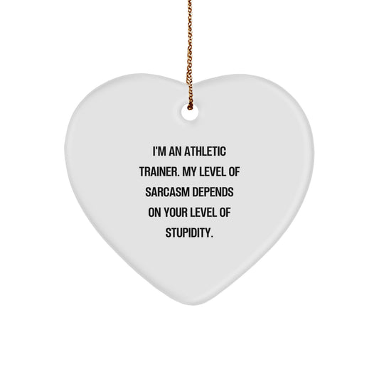 Funny Athletic Trainer Gift Heart Ornament for Christmas Unique Gifts from Friends to Family Members, Inspirational Quote for the Athlete in Your Life - Image 1