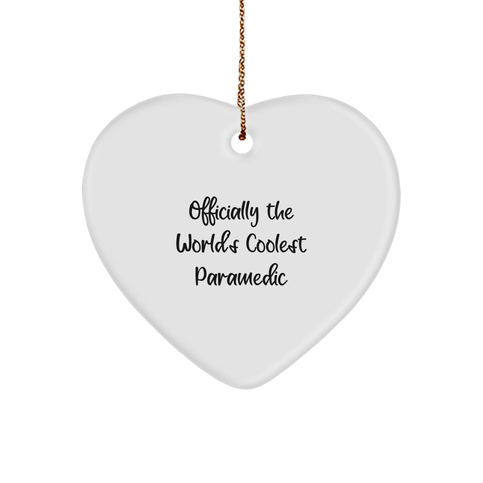 Funny Rescue Worker Heart Ornament Gifts from Men to Rescue Worker Friends, Rescue Worker Unique Christmas Unique Gifts, Officially The World's Coolest Rescue Worker - Image 1