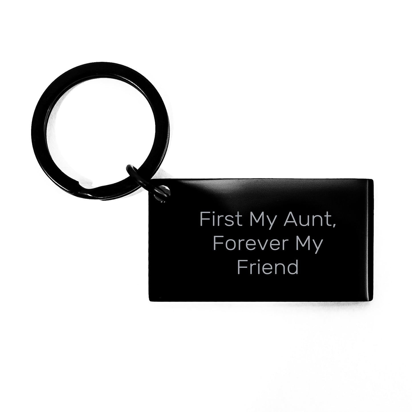 Gifts from Family Members for Aunt, Funny Keychain with Engraved Quote 'First My Aunt, Forever My Friend' for Christmas Unique Gifts - Image 1