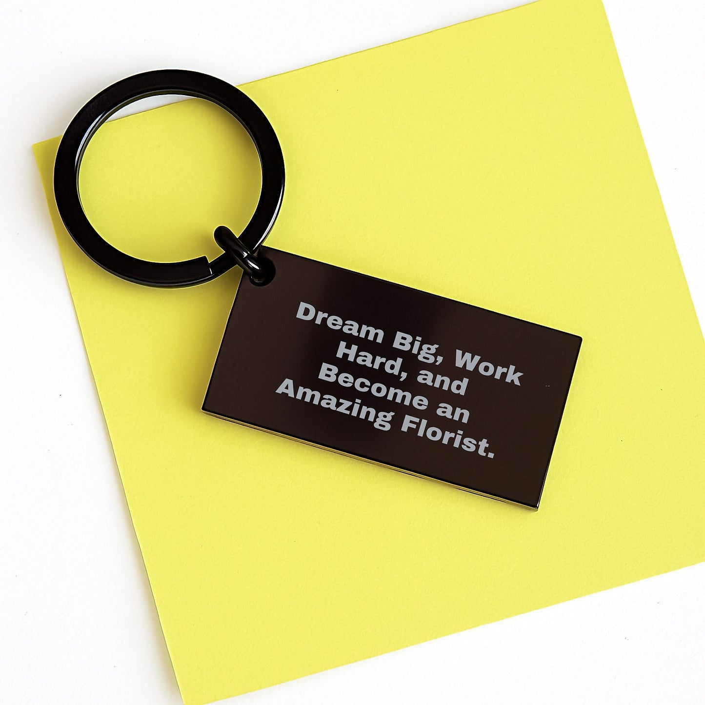 Funny Florist Keychain Gifts from Friends and Family for Men and Women, Christmas Unique Keychain with Inspirational Quote - Dream Big, Work Hard, Become An Amazing Florist. - Image 3