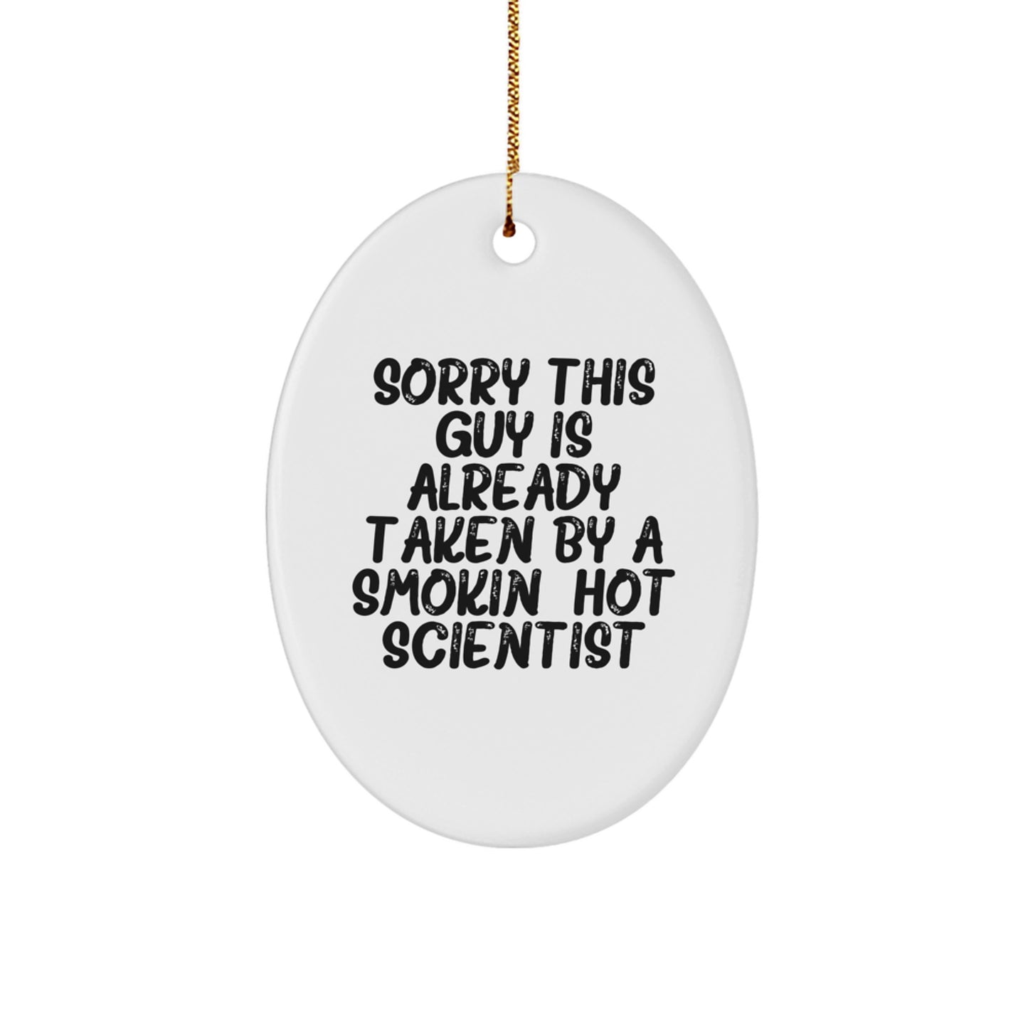 Funny Scientist Gifts for Men, Oval Ornament, Christmas Unique Gifts from Friends, Perfect for Scientist Lovers - Image 1