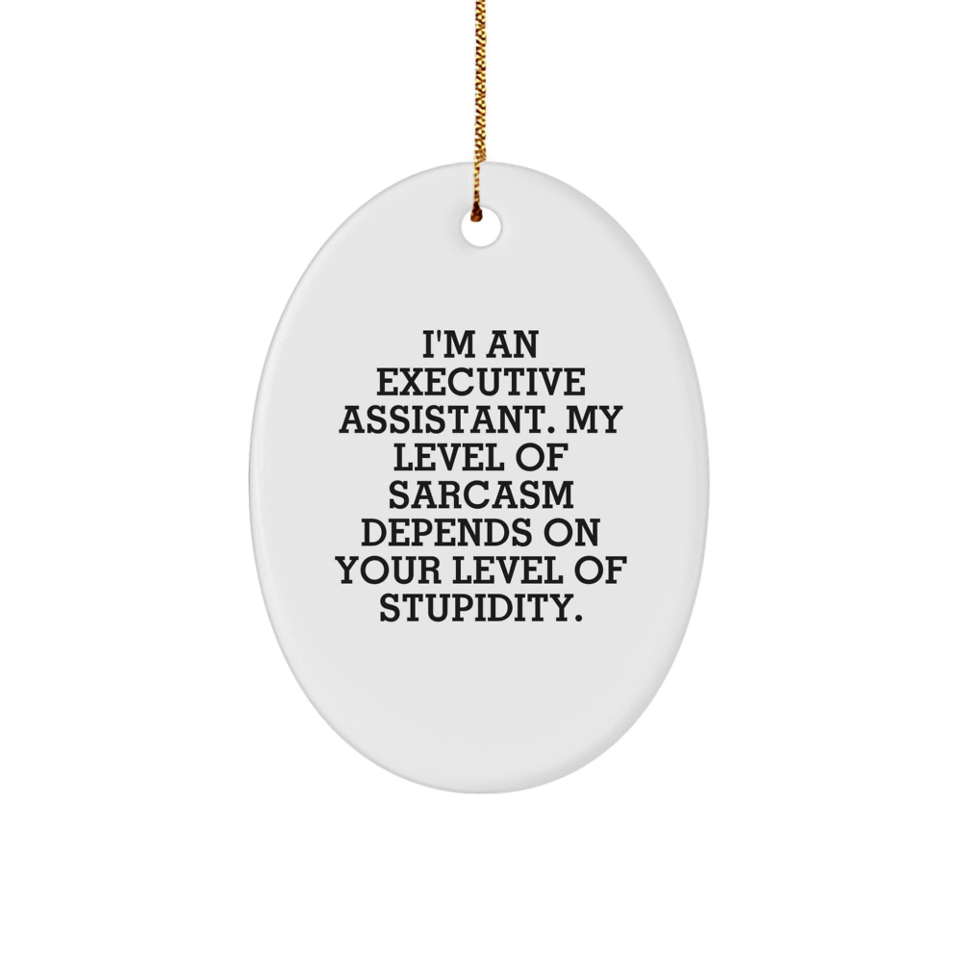 Funny Executive Assistant Oval Ornaments Gifts from Men to Executive Assistant Friends for Christmas - Image 1