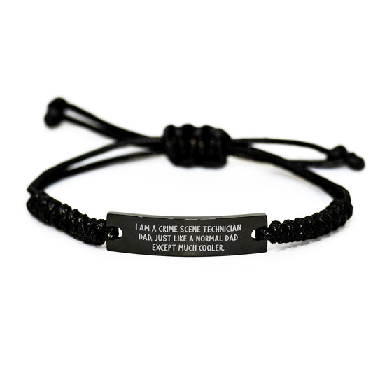 Crime Scene Technician Dad Gifts, Funny Rope Bracelet for Crime Scene Technician Graduation, Unique Gifts from Men to Crime Scene Technician Friends - Image 1