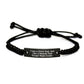 Funny Driver Gifts for Men - I Am A Driver Dad Rope Bracelet, Unique Christmas Memorable Presents from Dad to Son - Image 1
