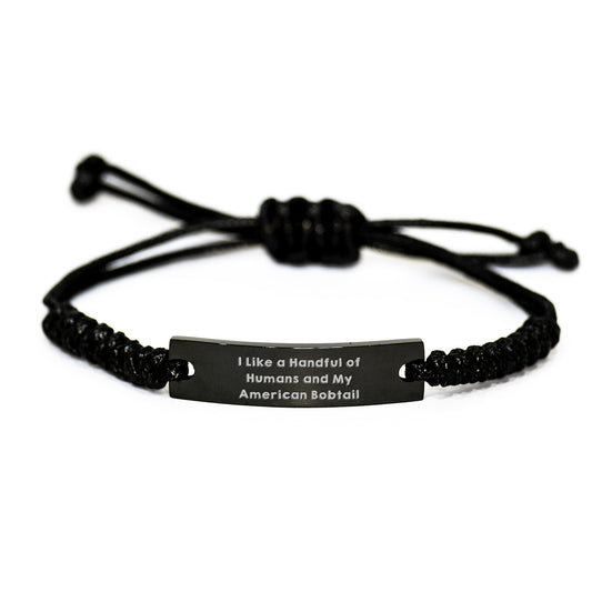 American Bobtail Cat Gifts, Funny Quote, Rope Bracelet, Birthday Unique Gifts from Friends to American Bobtail Cat Lovers - Image 1