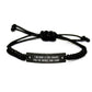 Funny Gift for Tool Makers - 'I Became A Tool Maker For The Money And Fame' Quote Rope Bracelet for Birthday, Gifts from Friends to Family - Image 1