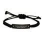 Amateur Radio Gifts for Men, Funny Quote Rope Bracelet, Adjustable Black Stainless Steel, Gifts from Friends, Graduation Unique Gifts for Him - Image 1