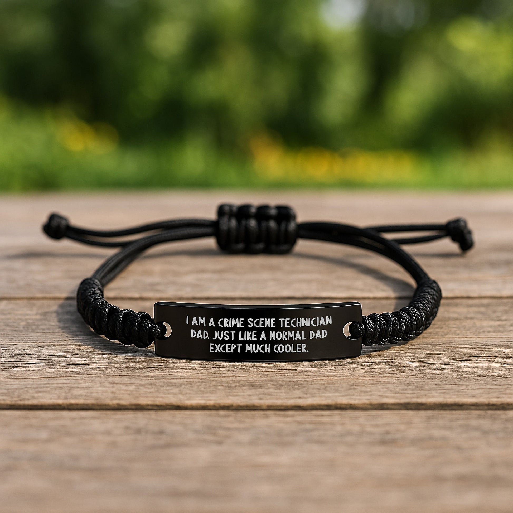 Crime Scene Technician Dad Gifts, Funny Rope Bracelet for Crime Scene Technician Graduation, Unique Gifts from Men to Crime Scene Technician Friends - Image 2