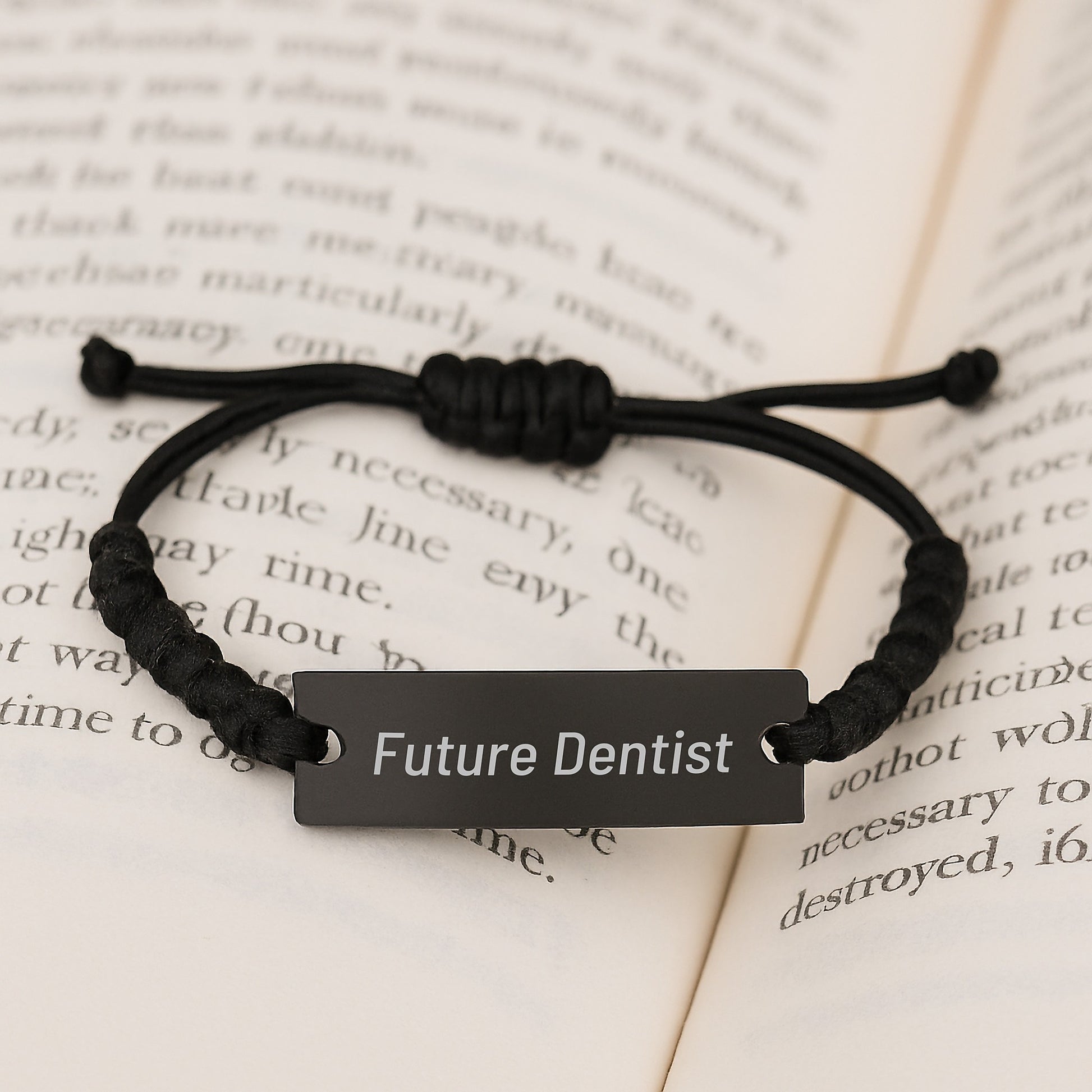 Inspiring Future Dentists Gifts from Friends for Men Unique Rope Bracelet - Image 3