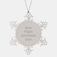 Funny Flight Attendant Gifts from Family - Best Flight Attendant Ever Snowflake Ornament, Christmas Unique Gifts for Flight Attendants, Friends, or Coworkers - Image 1