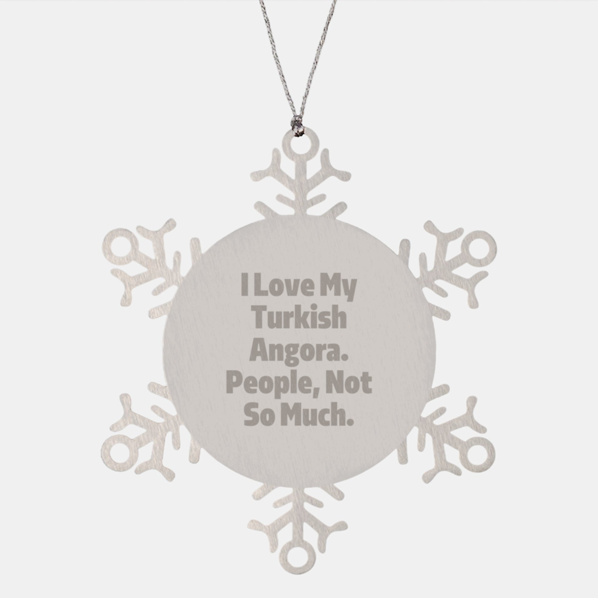 Turkish Angora Cat Lovers Funny Snowflake Ornaments Gifts from Friends for Christmas - Image 1