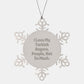 Turkish Angora Cat Lovers Funny Snowflake Ornaments Gifts from Friends for Christmas - Image 1