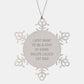 Dilute Calico Cat Dad's Funny Snowflake Ornament Gift from Friends, Family, Men, or Women for Christmas - Image 1