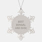Funny Bengal Cat Lover Gifts from Dad for Christmas Snowflake Ornament, Best Bengal Dad Ever - Image 1