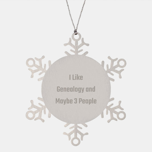 Unique Genealogy Snowflake Ornament Gifts from Friends, Family, Coworkers for Genealogy Enthusiasts, Women, Men, Christmas Unique Gifts - Image 1