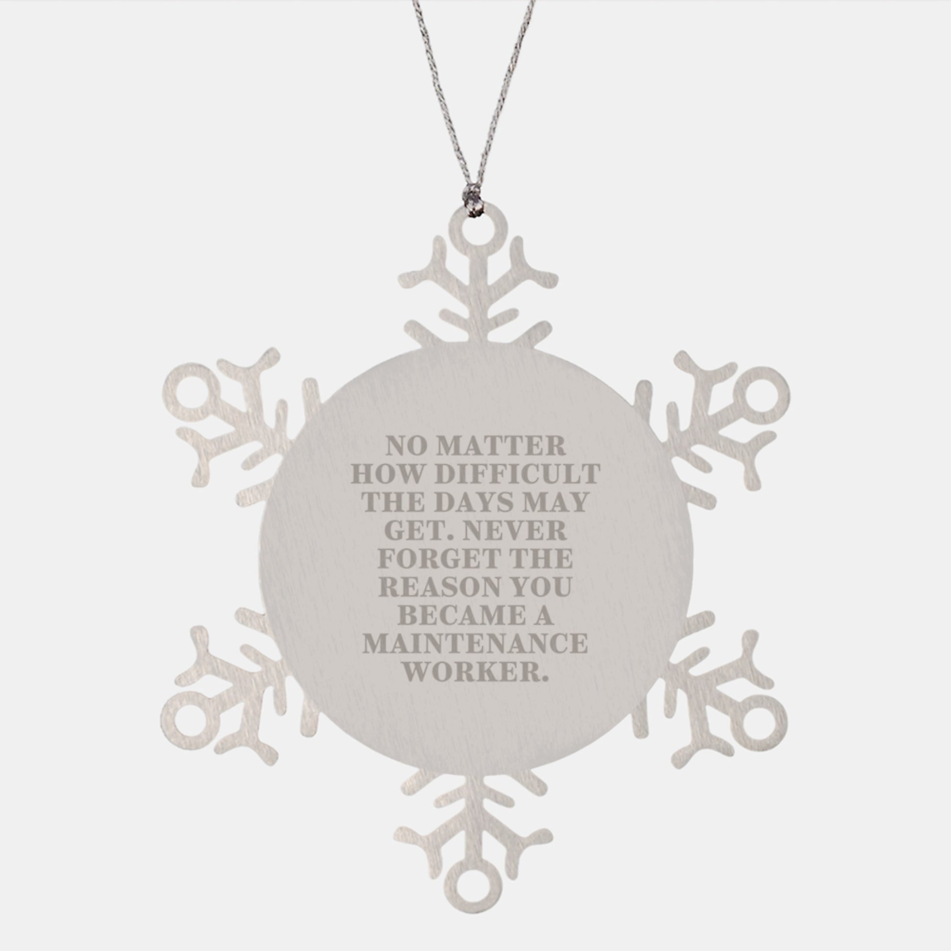 Funny Snowflake Ornament Gifts for Maintenance Worker Friends, Unique Christmas Unique Gifts from Men to Family, Inspirational Motivation - Image 1