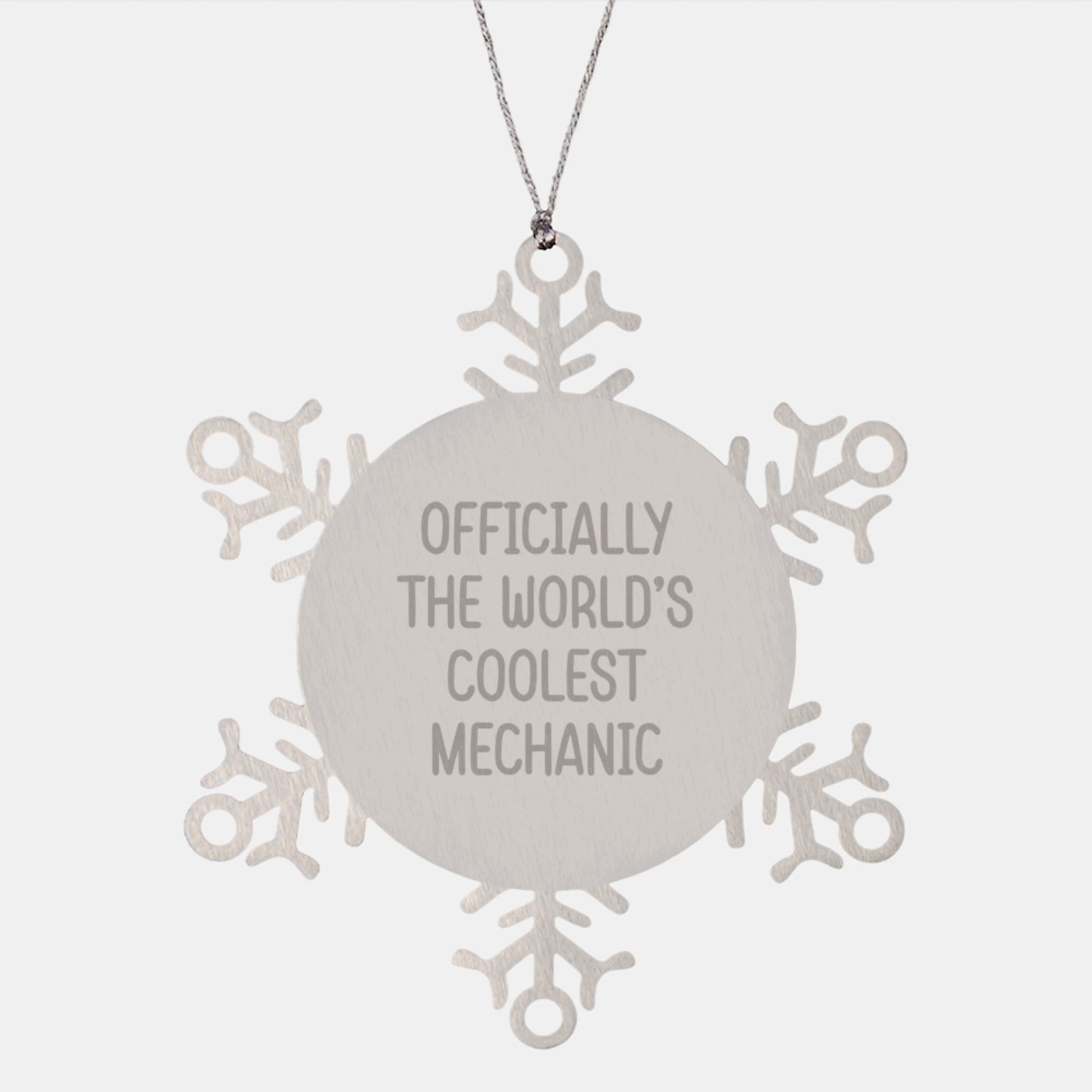 Cool Mechanic Gifts, Officially The World's Coolest Mechanic Snowflake Ornament, Perfect for Men, Women, Friends, and Family, Christmas Unique Gifts from Mechanic's Loved Ones - Image 1