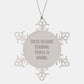 Funny Chess Gifts from Friends for Christmas - Snowflake Ornament, 'Chess Because Stabbing People Is Wrong.' - Unique Gifts for Men, Women, Family, Friends - Image 1
