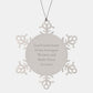 Actuary Gifts from God, Snowflake Ornament for Actuary Friends and Family, Funny Quote Christmas Ornament - Image 1