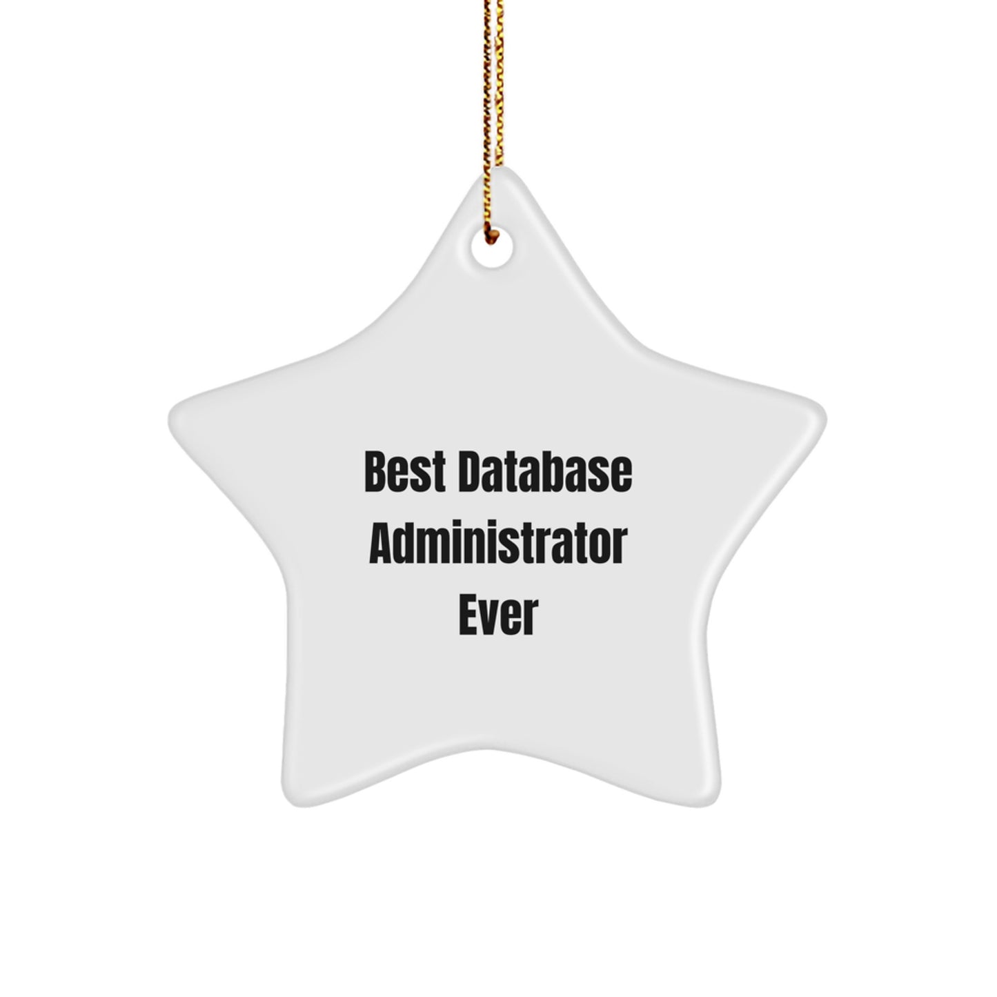 Best Database Administrator Ever Star Ornament Gifts from Friends to Coworkers for Christmas - Image 1