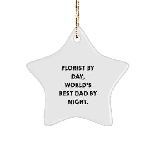 Funny Florist Gifts from Men to Friends Star Ornament Christmas Unique Decorations - Image 1