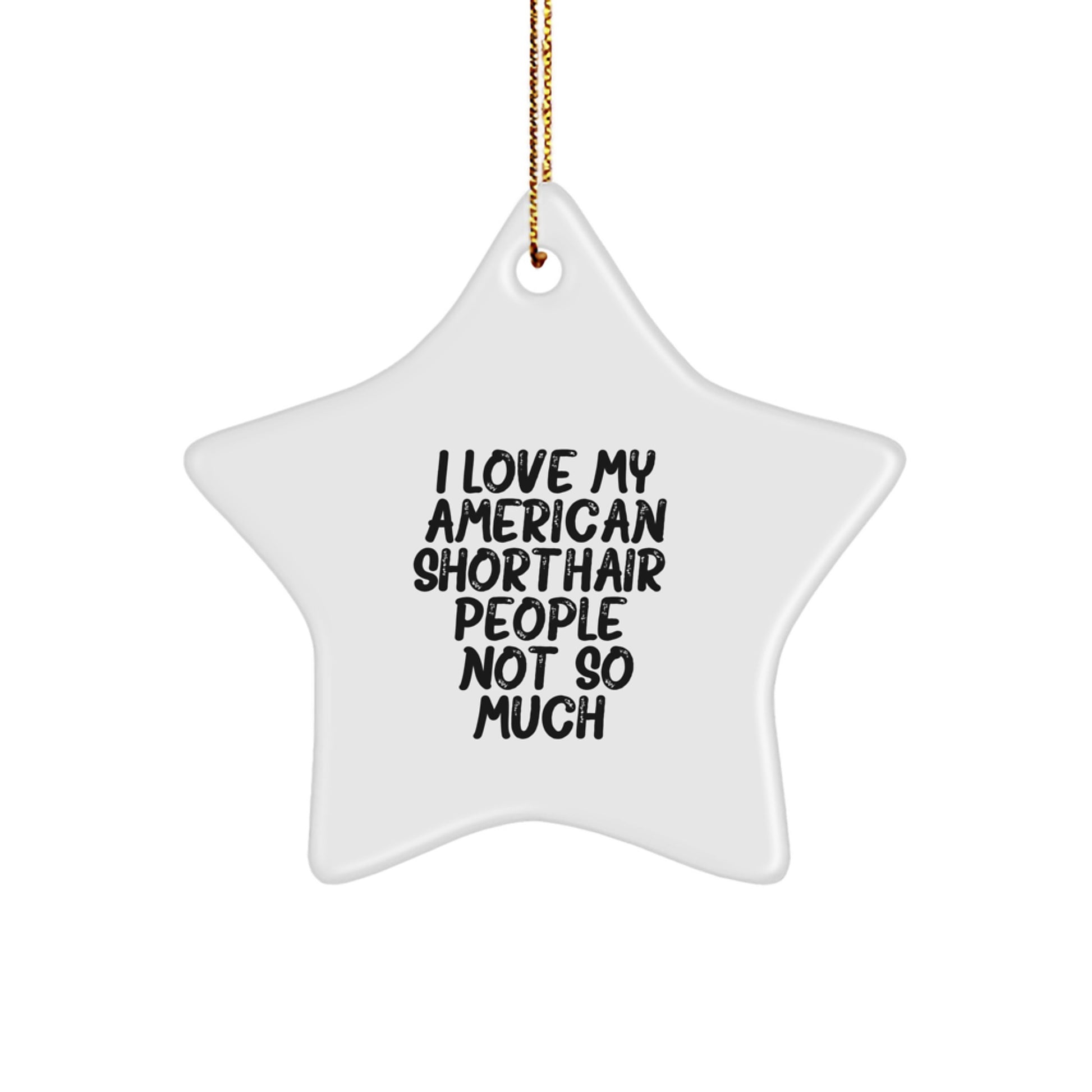 Funny American Shorthair Cat Gifts for Men Women Friends Family, American Shorthair Cat Star Ornament, Christmas Unique Gifts from Friends for American Shorthair Cat Lovers - Image 1