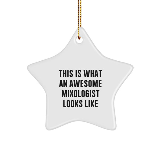 Funny Mixologist Star Ornament Gifts from Friends to Awesome Mixologists - Christmas Unique Gifts - Image 1