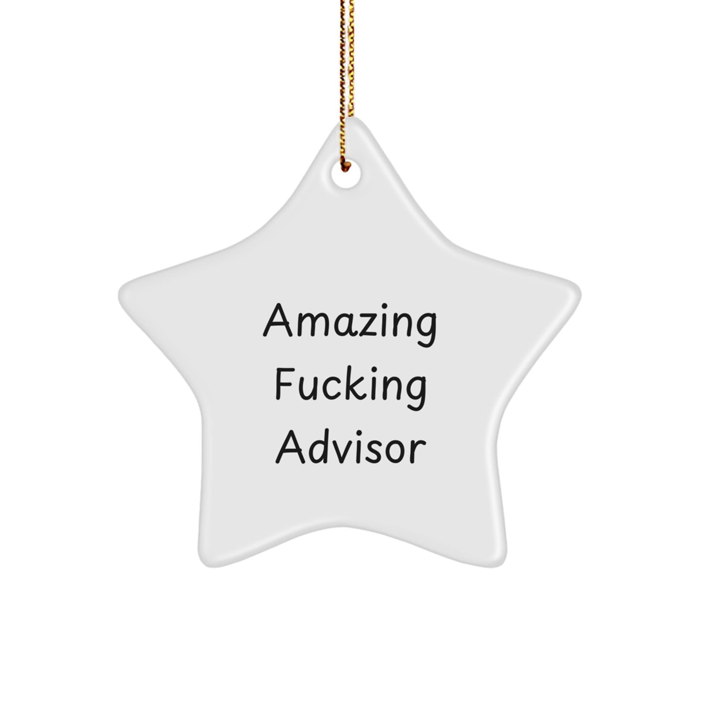 Funny Advisor Star Ornament Gifts from Friends, for Advisor Christmas Unique - Image 1