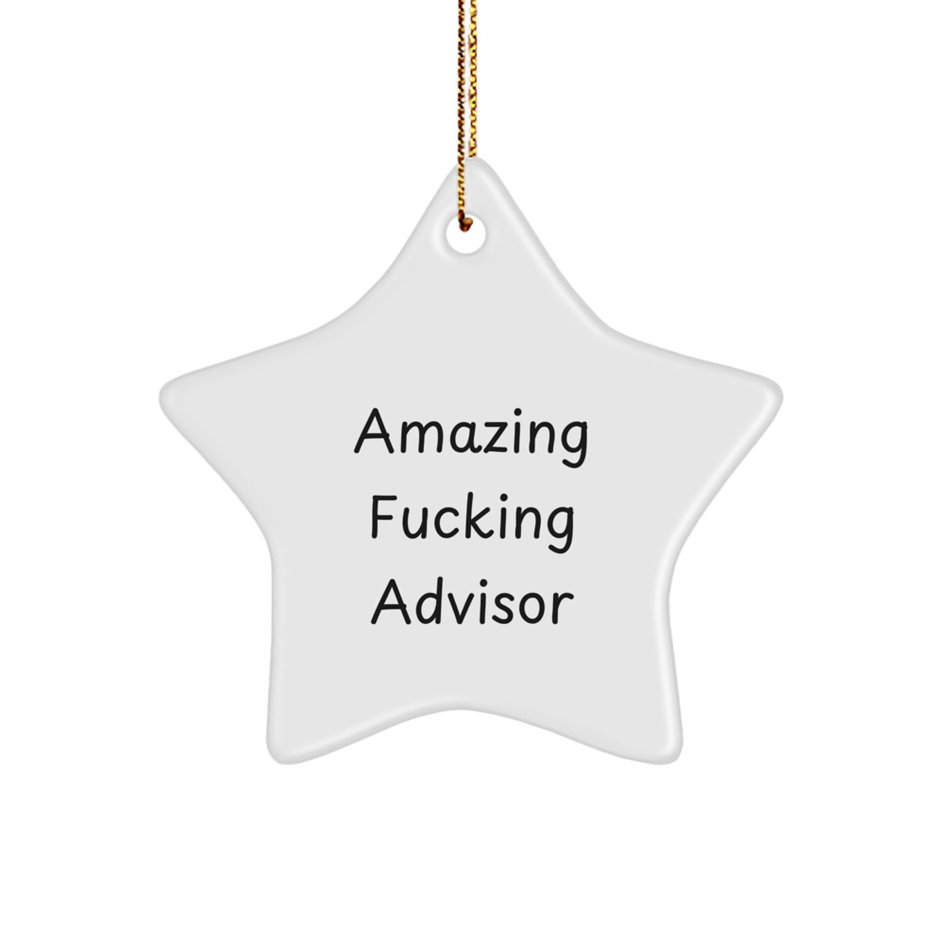 Funny Advisor Star Ornament Gifts from Friends, for Advisor Christmas Unique - Image 1