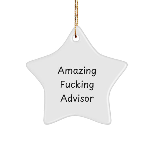 Funny Advisor Star Ornament Gifts from Friends, for Advisor Christmas Unique - Image 1