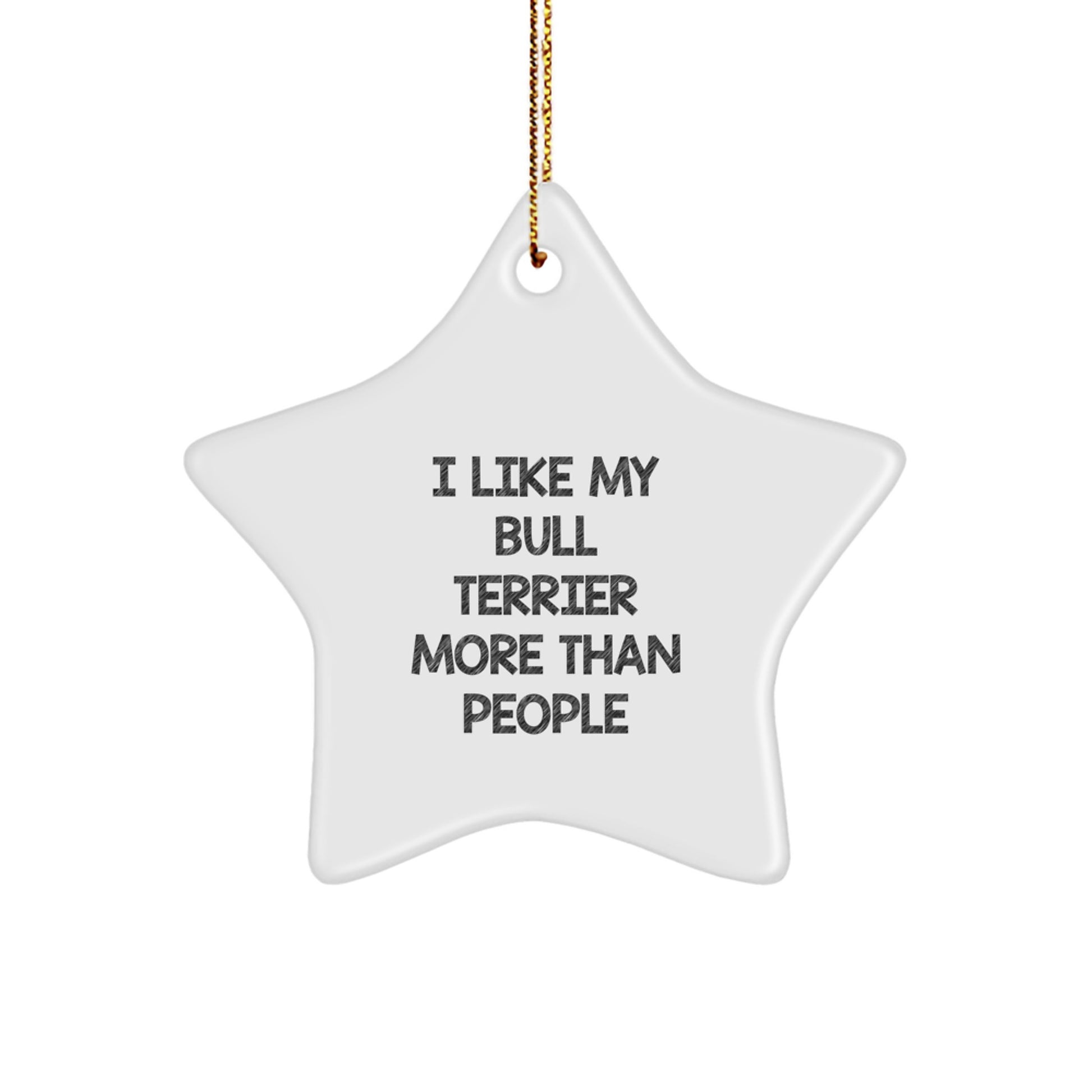 Funny Bull Terrier Dog Gifts from Friends - Star Ornament for Bull Terrier Dog Owners, Christmas Unique Gifts - Image 1