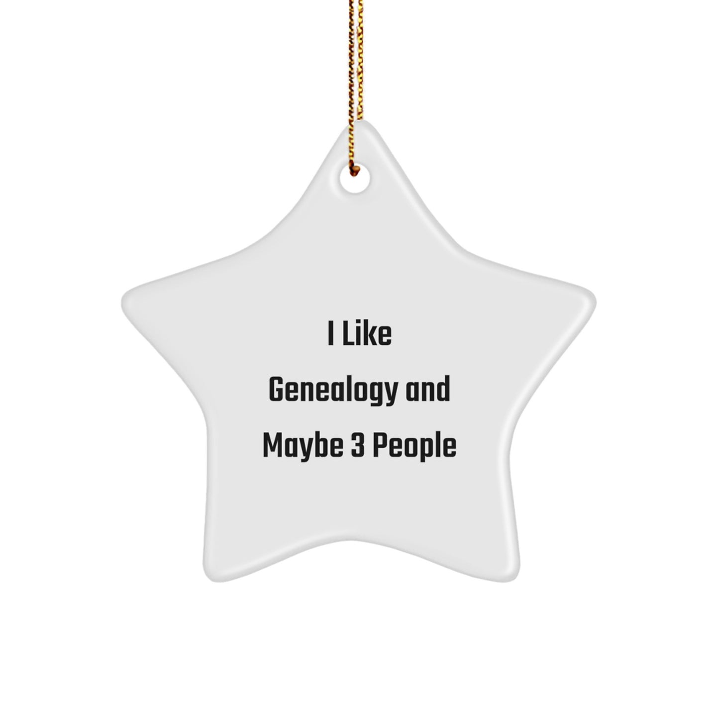 Funny Genealogy Star Ornament Gifts for Genealogy Enthusiasts from Family Members, Unique Christmas Ornament for Genealogy Lovers by Relatives - Image 1
