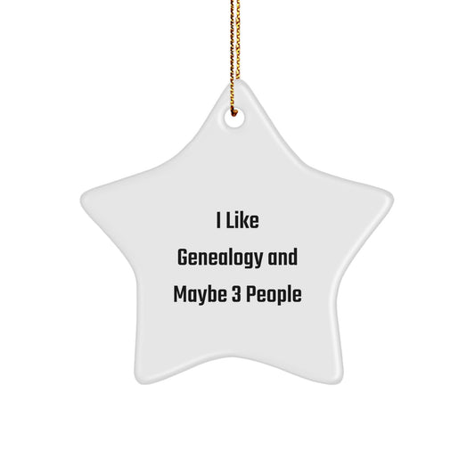 Funny Genealogy Star Ornament Gifts for Genealogy Enthusiasts from Family Members, Unique Christmas Ornament for Genealogy Lovers by Relatives - Image 1