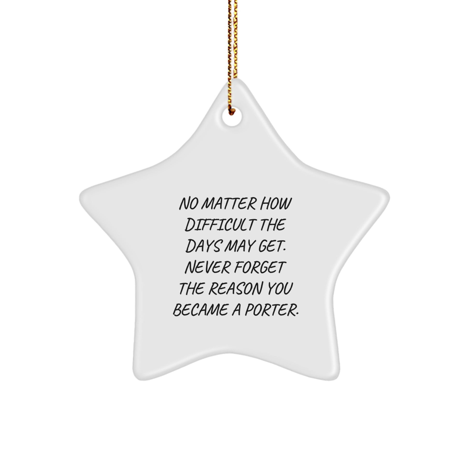 Porter Inspirational Star Ornament Gifts from Family for Christmas Unique Gifts - Image 1