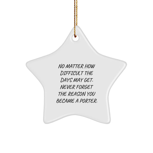 Porter Inspirational Star Ornament Gifts from Family for Christmas Unique Gifts - Image 1